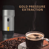 60ml portable electric wireless heating coffee machine suitable for coffee capsule/powder car travel and family camping travel