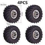 AUSTAR 4PCS AX-3003 135mm Tyre Rubber Tire Wheel Plastic Rim Hub for 1/10 RC HSP HPI Monster Truck Model Spare Parts