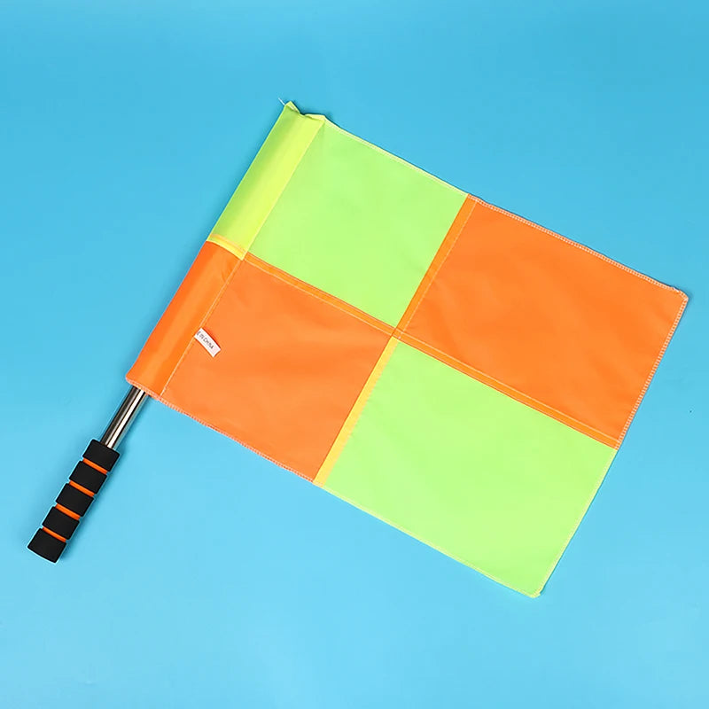 2PCS Soccer Training  Referee Flag For Fair Play Sports Match Football Rugby Hockey Training Linesman Flags