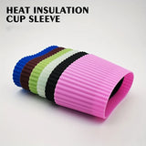 Silicone Cup Sleeve Portable Heat Insulation Coffee Cup Cover Ceramic Cup Cover Non-slip Bottle Sleeves Colored Mug Sleeve