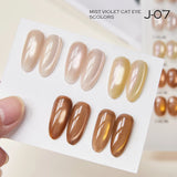 Vendeeni 5 Colors/Set Crystal Cat Eye Gel Nail Polish Semi Permanent Sparkling Magnetic UV LED Soak Off Gel Varnish With Display