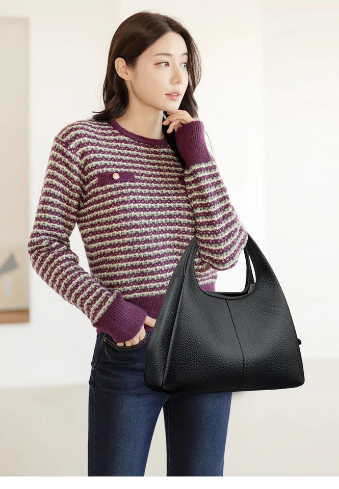 Luxury Casual Tote Women Bag High Quality Leather Ladies Handbag Shoulder Crossbody for Women 2025 Large Vintage Bags Sac A Main