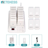 RETEKESS TD157 Restaurant Pager System Pagers 984ft Long Range Beepers for Food Truck Bars  Food Court No Vibration Mode