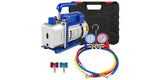 SIHAO 1.8CFM Vacuum Pump with Gauges AC Refrigerant  Vacuum Packing Air Condition Automobile Maintenance 220V 110V