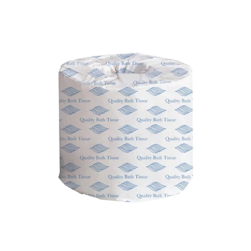 Commercial White Toilet Paper 2-Ply 400 Sheets Per Roll Individually Wrapped Bulk 96 Rolls Fits Standard Dispensers