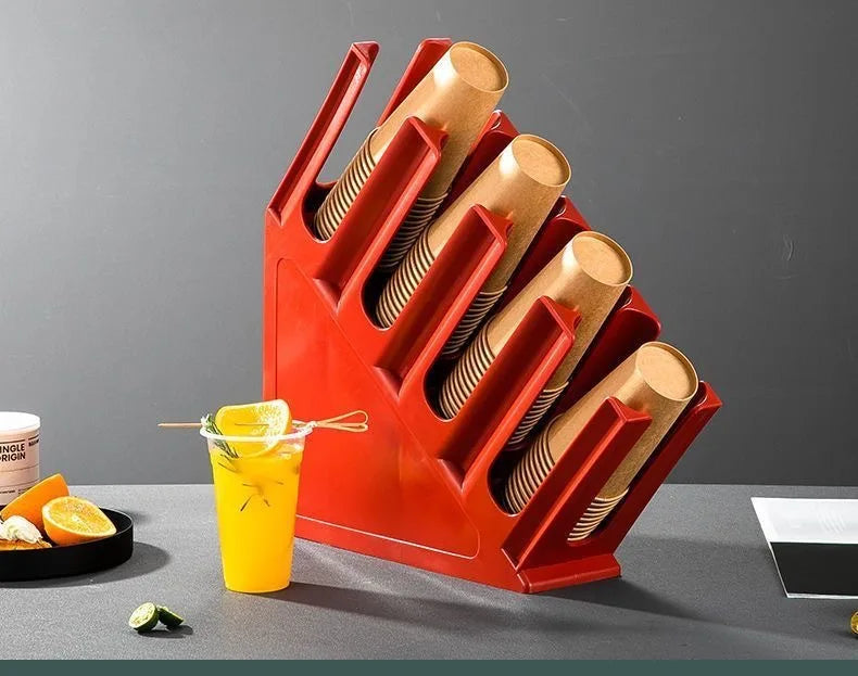 Coffee And Milk Tea Shop Injection Molded Cup Holder Cup Dispenser Cup Holder Bar Counter Integrated Molding Paper Cup Holder