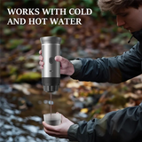 B89B-Ideal For Home& Travel, Portable Espresso Coffee Machine 3-In-1, Wireless& Electric, Compatible With Capsules& Powder