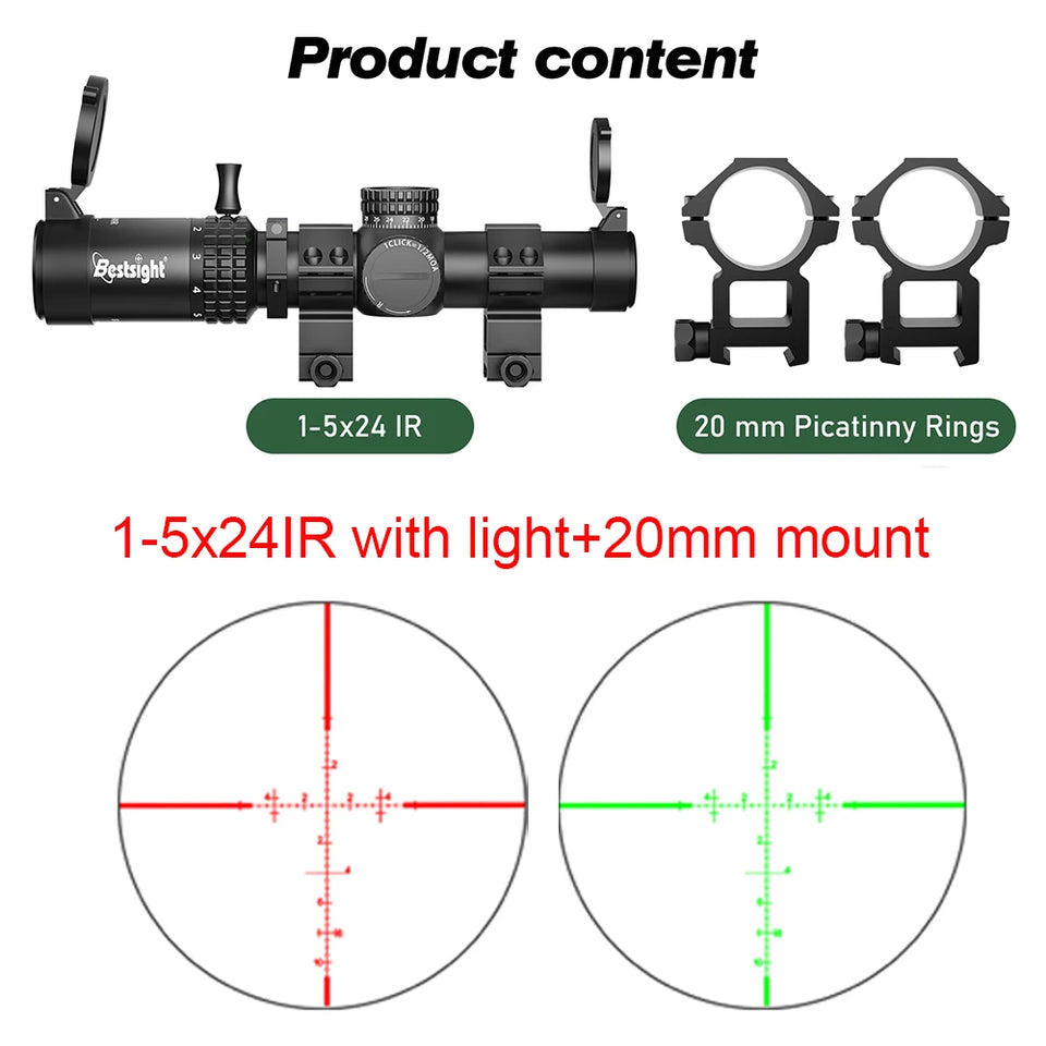 1-5x24 SFP LPVO Hunting Scope Tactical Optics Scope Hunting Sight Number Reticle Hunting