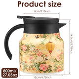 Vintage Floral Tea Thermos Stainless Steel Tea Kettle Drip-Proof Tea Pot With Tea Infuser Mini Thermo Coffee Pot Home Teaware