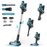 TASVAC 28KPa Cordless Vacuum Cleaner Powerful Suction 6-in-1 Lightweight Handheld Stick Vacuum 40min Runtime for Carpet Pet Hair