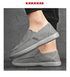 Fashion Men's Sneakers Canvas Breathable Men's Walking Driving Shoes Comfortable Outdoor Men Flats Casual Shoes Tenis Masculino