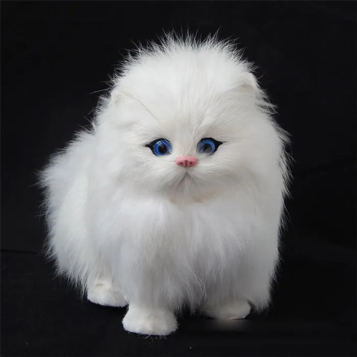 Electronic Plush Cats With Meowing Sound Lovely Decoration Animal Doll Toy Cute Electric Cat Soft Kids Pet Model For Kids Gift