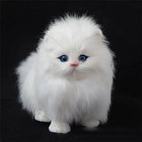 Electronic Plush Cats With Meowing Sound Lovely Decoration Animal Doll Toy Cute Electric Cat Soft Kids Pet Model For Kids Gift