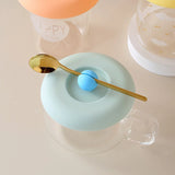 Silicone Cup Cover Round Tea Coffee Sealed Lids Anti-Dust Reusable Drink Covers Heat Resistant Mugs Cups Drinking Accessories
