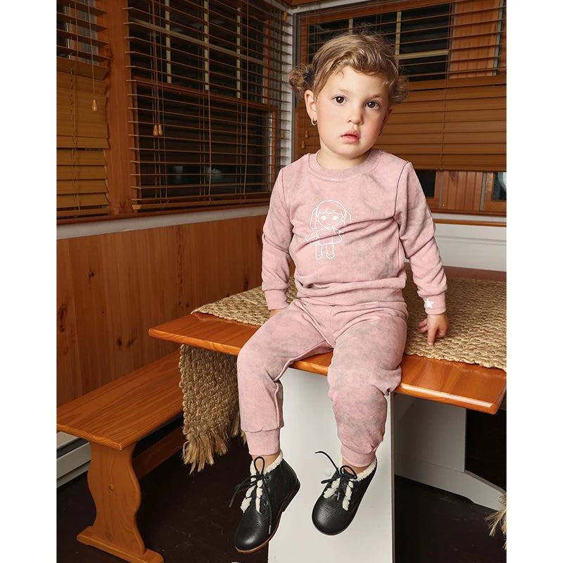 AA 25AW Tie-Dye Printed Cotton Sweatshirt Collection Girls Dress Baby Set Children Family Matching Outfits Casual Clothes