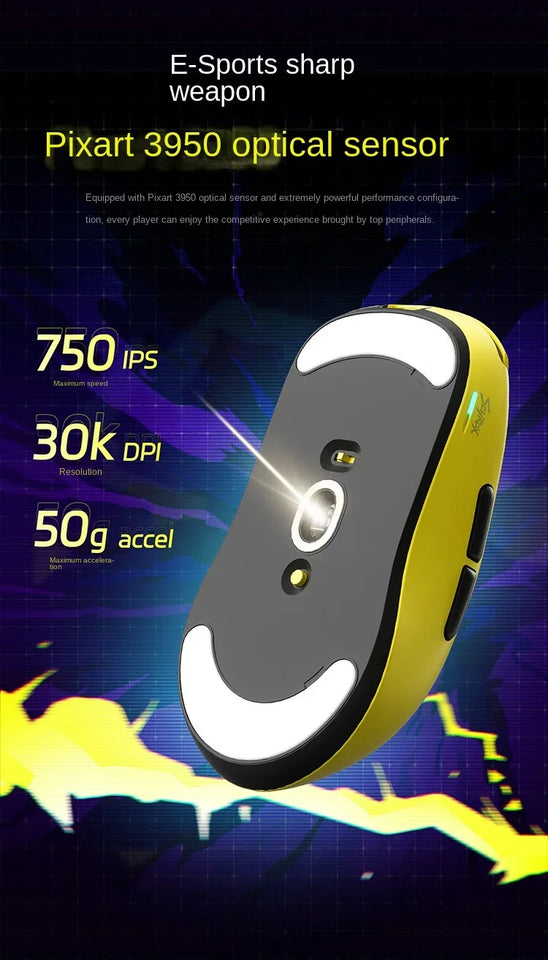 [IN STOCK ] SCYROX V8 8K Wired And Wireless Ultra-Lightweight 36g Gaming Mouse Ergonomics PAW3950 E-Sports Mice PC Gamer Accy