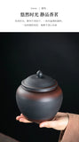 tea organizer Porcelain Purple pottery tea can Sealed moisture-proof jar ceramic purple clay awaken tea jar Pu erh storage jars