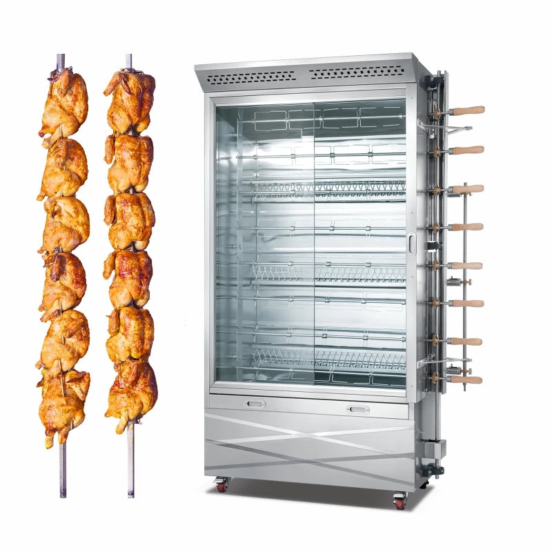 Commercial Rotisserie Chicken Grill, Rotary Roasting Machine for Restaurant