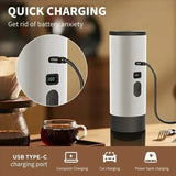 Wireless Electric Portable Espresso Coffee Machine High-capacity For Car & Home Camping Coffee Maker Capsule Powder Travel New