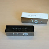Electronic Mirror LED  Digital Alarm Clock, Temperature Date Display Mini Table Clock for Bedroom Home Office Teens Kids