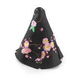 Universal Genuine leather Car Gear Shift Collars Peach Blossom Auto Car Manual Stick Shifter Knob Gear Shift Boot Cover Gaiter