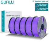 SUNLU Pla Plus 3D Filament 1.75mm Good Toughness Multicolor Neatly Wound PLA+ Filaments for FDM 3D Printing Materials 5KG