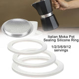 Coffee Silicone Ring Italian Moka Pot Flexible Washer Gasket Ring Coffeeware Replace For Cups Moka Pot Espresso Coffee Makers