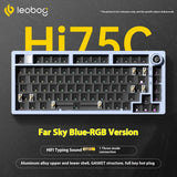 LEOBOG Hi75C Mechanical Keyboard 3Mode/Wired kit Hot Swap With Knob RGB Aluminium Alloy Gasket Hi75C Keyboard Kit PC Custom Gift
