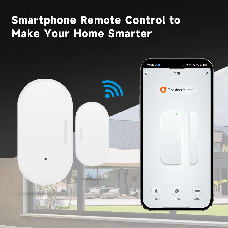Smart Door Window Magnetic Sensor Zigbee3.0 Z2MQTT Home Security Protection for Home Assistant Smart Home System