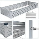 10×3×1FT 2PCS Galvanized Raised Garden Bed Kit Metal Planter Boxes Large Outdoor Planters Garden for Planting Vegetables Flower