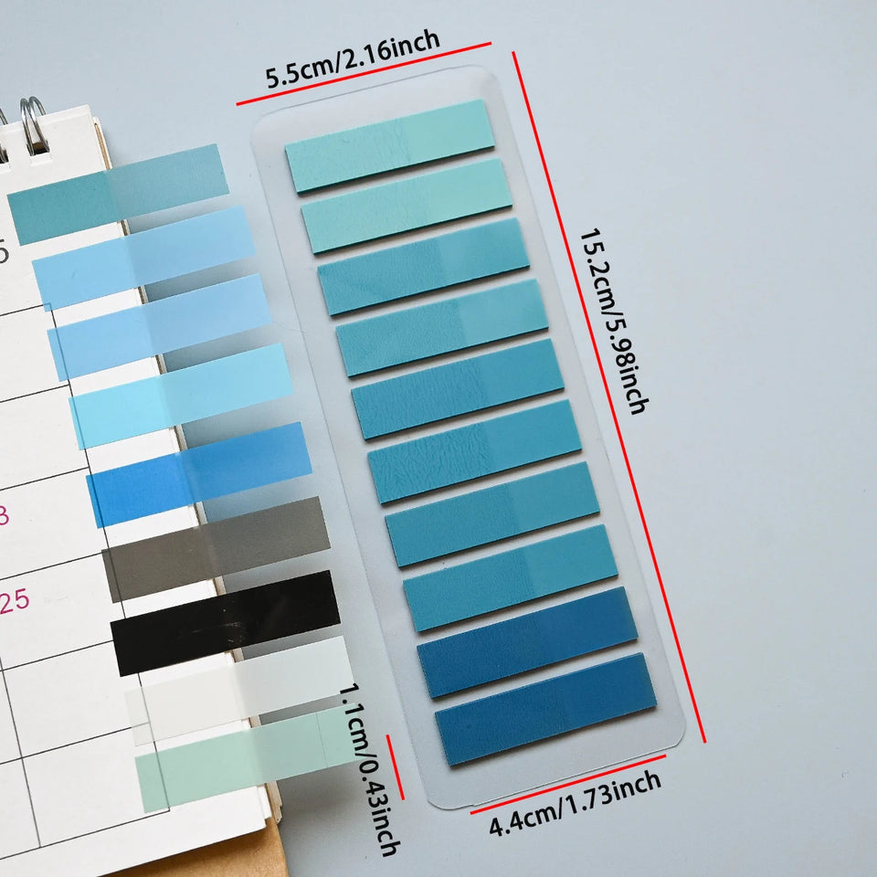 Colorful Transparent Memo Pads Self-Adhesive Sticky Notes Index 200-4000 Sheets for Office School Stationery