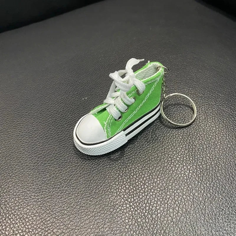 3D Canvas Sneaker Tennis Shoe Keychain Blue Pink Black White Sports Shoes Keyring Bag Ornaments Car Trinket Keyring Accessories