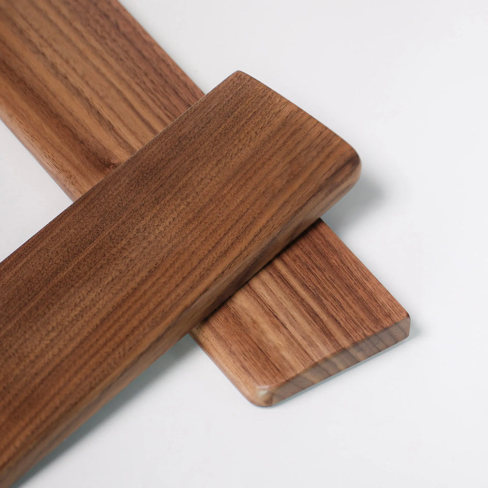 CHOSFOX Wooden Keyboard Wrist Rest Walnut Mouse Pad Solid Mouse Pad Wrist Support Anti-Slip Base Mechanical Keyboard Wrist Rest