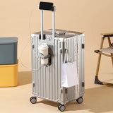 Large Capacity Suitcase 28" 32" Thickened Luggage USB Phone Stand Aluminum Frame Password Trolley Case Travel Wheeled Suitcases