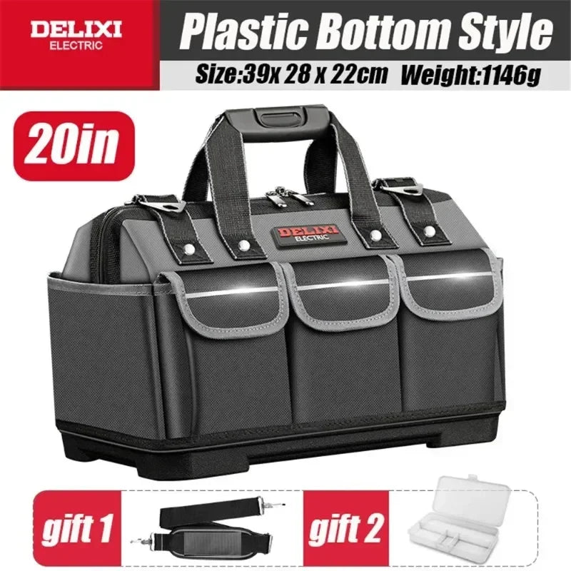 DELIXI Tool Bag Oxford Tools Organizer Professional Waterproof Bag Multifunctional Complete Toolkit Carpenter Tool Accessories
