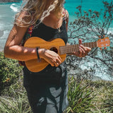 Professional 23inch Concert Mahogany Ukulele for Adult Beginners with Free Online Lessons Complete Starter Kit Including Gig Ba