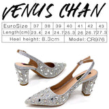 Elegant And Sexy Golden Color High Heels Shoes And Bag With Rhinestone Embellished Toe Is Comfortable Women's Shoes For Party