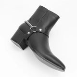 Fashion Men's Boots Designer Mid-Calf High Heel Boot 2025New Chelsea Boots Luxury Leather Boots for Men Big Size47 Botas Hombre