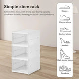 Home Household Home Closet Shoe Cabinet Use 3 Layers Foldable Transparent Stackable Dustproof Box