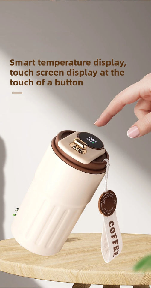 Smart Temp Display Stainless Steel Tumbler Thermal Mug Vacuum Insulated Coffee Cup Travel Thermos Cups Hot Water Bottle for Tea