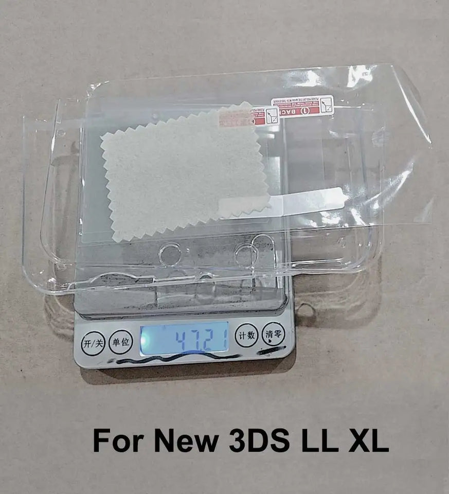 JCD For New 2DS 3DS XL LL Clear Split Shell Transparent Protective Cover Case Screen Film LCD Screen Protector