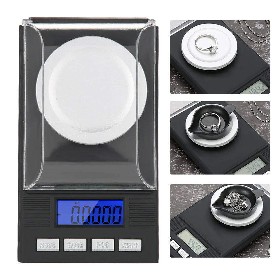 Mini Portable High Accuracy 0.001g  Jewelry Scale with LED Digital Display Jewelry Scale 0.001