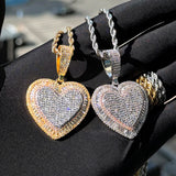 2026 New Arrivals Shiny Heart Shaped Pendant Necklace Micro Pave Bling Cubic Zirconia For Women Fashion Valentine's Day Gift