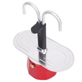 100ml Stovetop Coffee Maker Aluminum Alloy Double Head Coffee Pot for Home Kitchen Outdoor Travel Camping