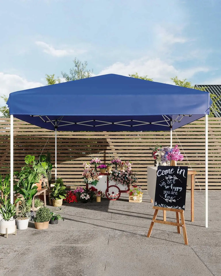 10x10 FT Pop Up Canopy Tent with 3 Adjustable Heights – Outdoor Sun Shade Shelter, 4 Sandbags & Carry Bag, for Parties & Events