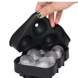 Ice Cube Tray Silicone Ice Ball Freezer Mold Square Ice Cube Maker with Lid 4/6/8 Grids for Whiskey Cocktail Coffee Accessories