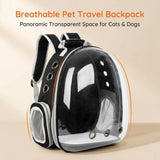 Portable Transparent Pet Cat Carrier Clear Dome Space Capsule Pet Carrying Bag Breathable Cat Backpack Vet Visit
