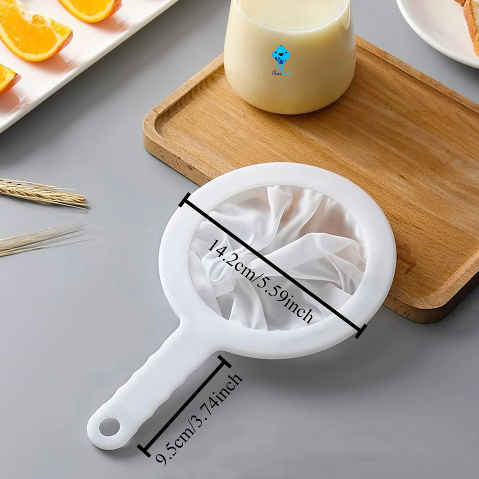 3Pcs Kitchen Ultra-Fine Nylon Mesh Strainer Soybean Milk Yogurt Juice Filter Reusable Tea Coffee Residue Filter Kitchen Fine Net