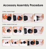 Coffee Machine Wireless Electric Coffee Machine Portable Espresso Coffee Machine Maker 3-in-1 Capsule Powder Travel Coffee Maker