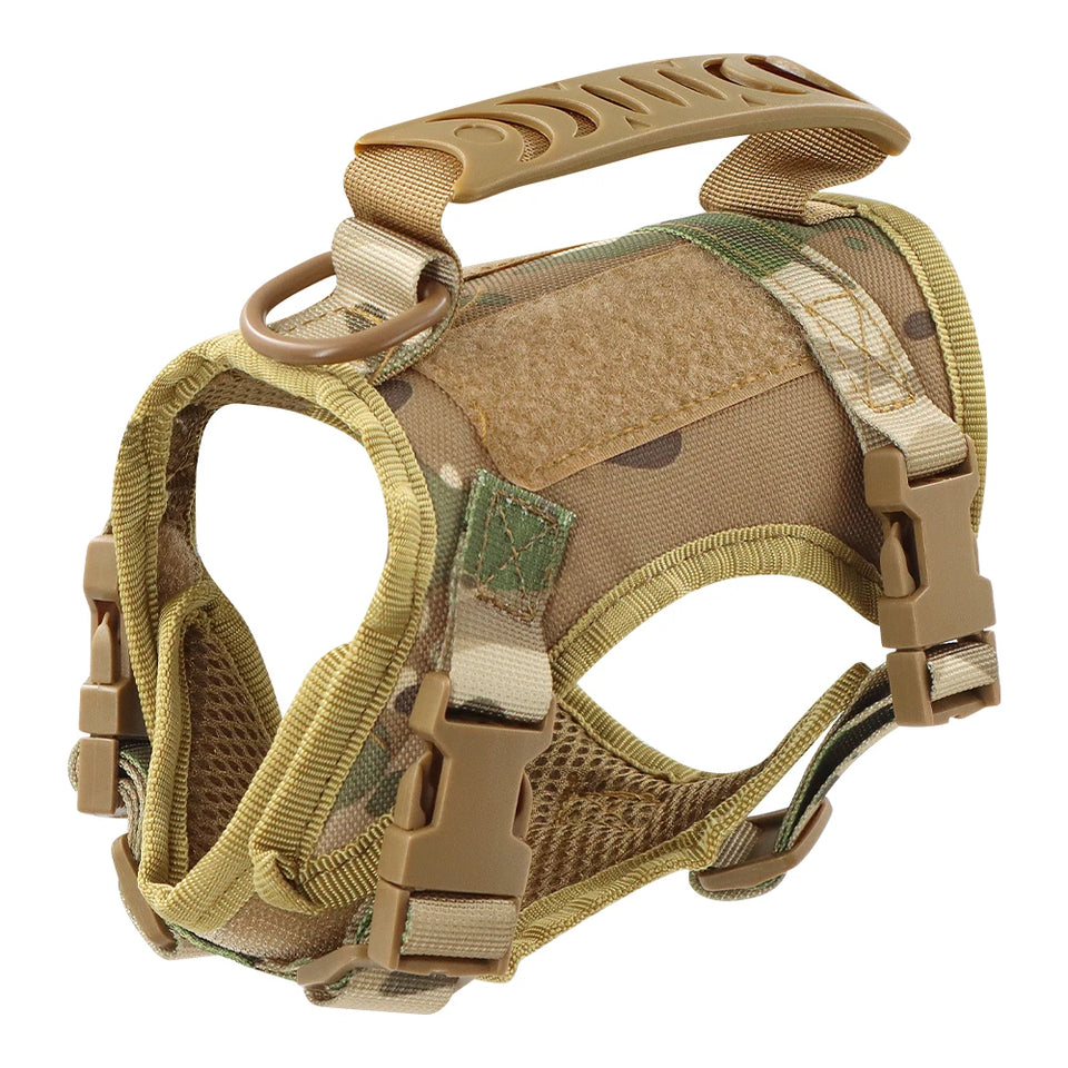 Tactical Cat Harness Leash Set Escape Proof Breathable Military Vest and Velcro for Small Dog Kittens Puppies Walking & Training